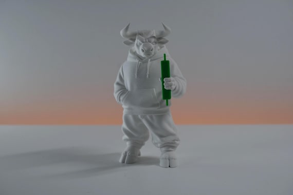 Trading Bull Mascot Statue