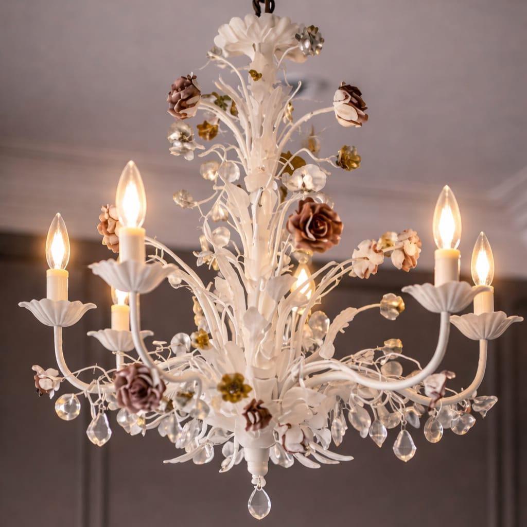 最終お値下げ フランス アンティーク シャンデリア 花束 Antique french chandelier porcelain flowers - Etsy 日本