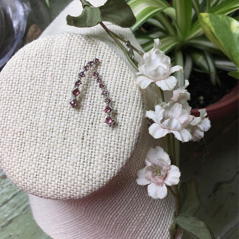 JEWELRY CLEARANCE CZ Cubic Zirconia silver or gold tone Ear Vines Climbers Cuffs Jackets Pins your choice of clear or pink