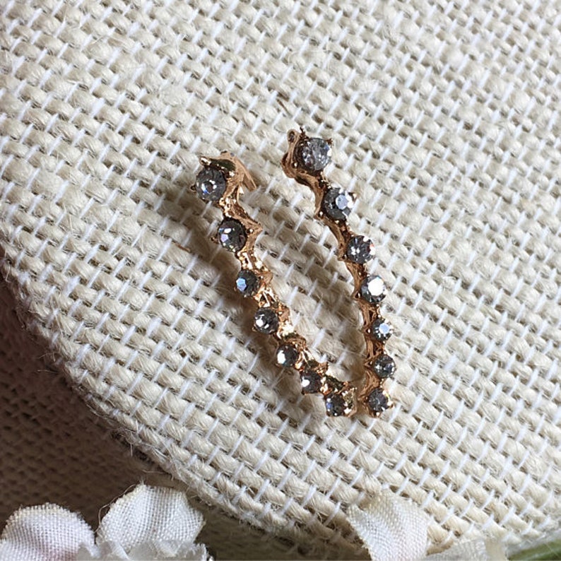 JEWELRY CLEARANCE CZ Cubic Zirconia silver or gold tone Ear Vines Climbers Cuffs Jackets Pins your choice of clear or pink