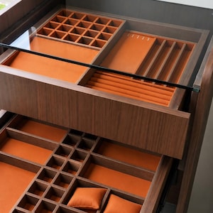 Custom Jewelry Tray Organizer, Drawer Insert, Storage Display, Any Size Layout