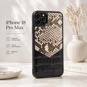 Coque iPhone personnalisée avec nom et motif crocodile, étui de luxe personnalisé, style peau exotique pour iPhone 12, 13, 14, 15, 16, 17 et Pro Max