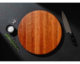 Tabla de cortar redonda de nogal John Boos de 45 cm (18") – Serie R-Board, tabla de carnicero reversible, madera de grano lateral de 3,8 cm (1,5") de grosor, fabricada en EE. UU.