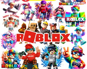 Roblox PNG Bundle: 60 Gaming Designs png (Digitaler Download), inspiriert von Roblox Clipart
