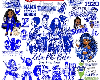 Zeta Phi Beta SVG Mega Bundle: Sorority Logos, Quotes, and Graphics
