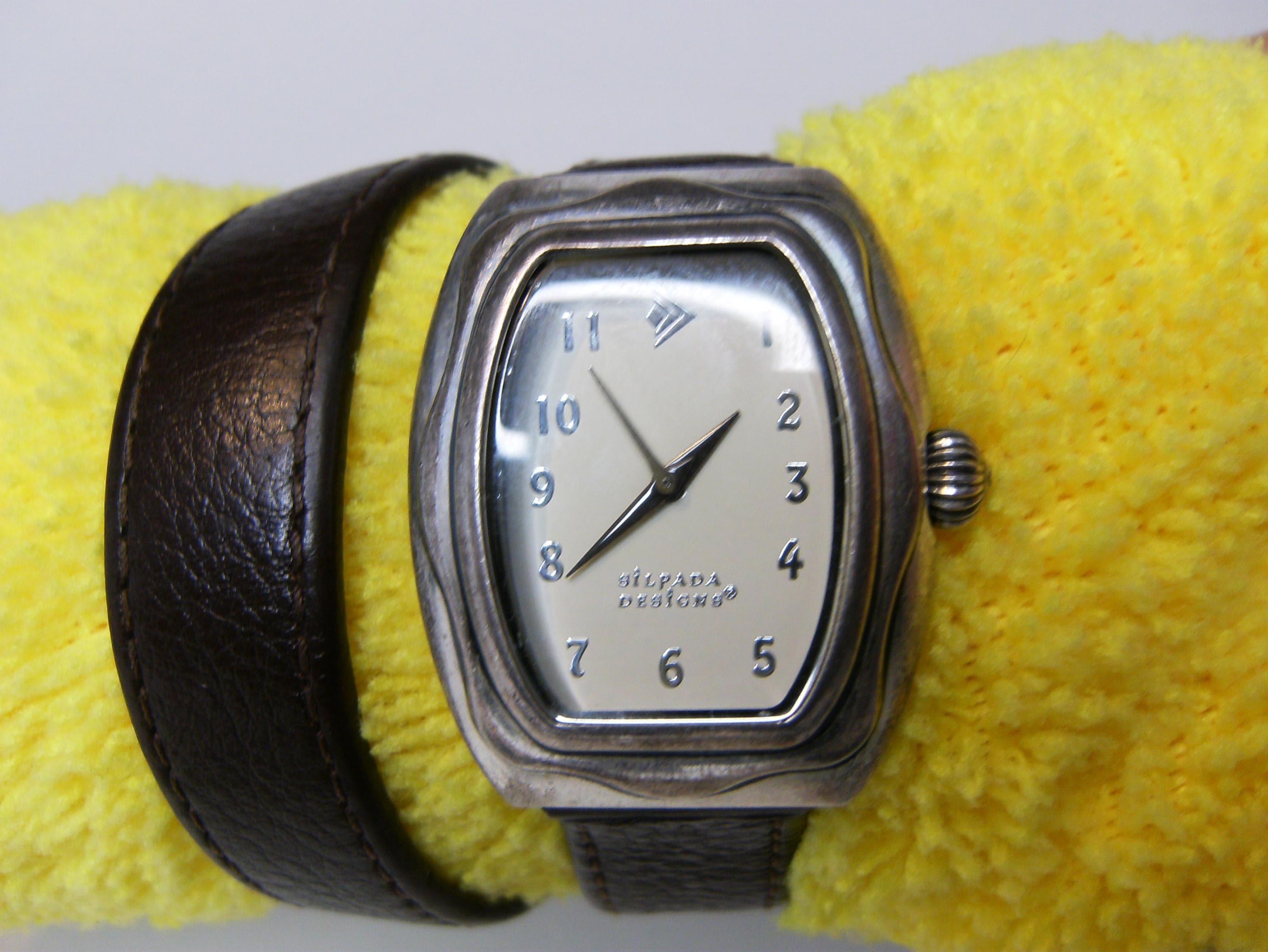 Silpada Vintage Silver Watch with Black Leather Band Women main image 2