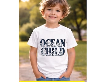 Ocean Child Kids T-Shirt | Dream Big Toddler Tee | Personalized Beach Shirt