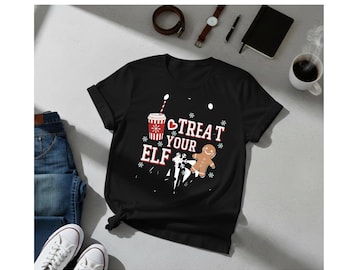 Treat Your Elf Christmas SVG PNG | Funny Holiday T-Shirt Design (Digital Download)
