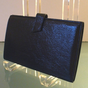 Cartera de viaje vintage azul marino de St. Thomas