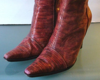 Vintage Julian Ferreira Lizard  Boots