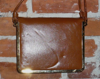 Vintage Markay Caramel Hard Body Shoulder Bag