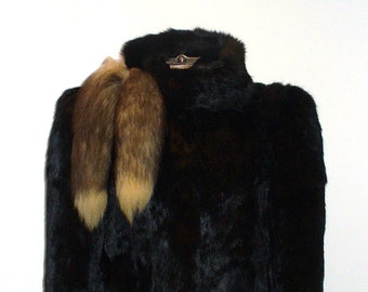 Vintage Rabbit & Norwegian Foxtail Chubby Jacket Size Small