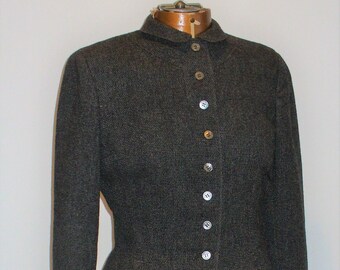 Vintage 1950 Town and Country Gray Wool Suit
