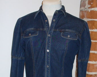 Vintage Ralph Lauren Denim Poet Dress Size 10