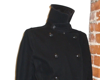 Vintage Ralph Lauren Black Heavy Denim Jacket Size 4