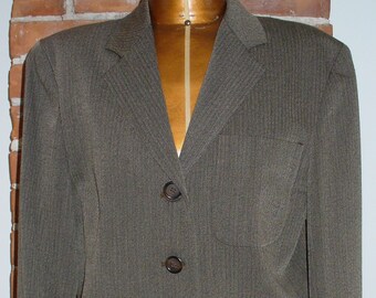 DKNY Herringbone  Jacket Size 2 Made in USA