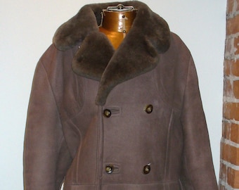 Vintage Sawyer Californian Sheepskin Coat Size 38