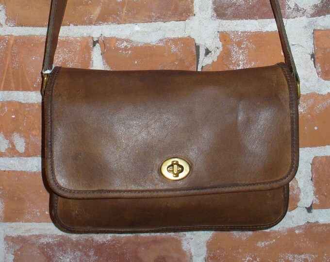 Vintage Coach British Tan Crossbody Shoulder Bag Etsy