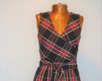 Vintage J. Crew Plaid Sundress Size 00