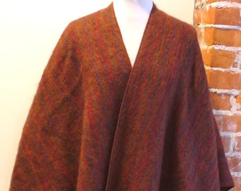 Vintage Merle Mohair & Wool Serape Cape
