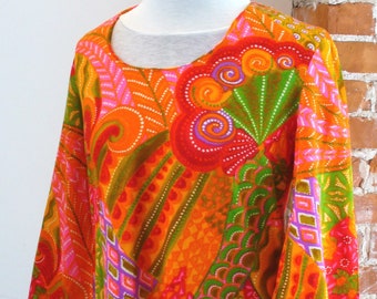Vintage Beach Mates Psychedelic Cover Up