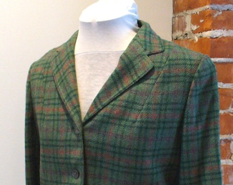 Vintage 1960'S John Meyer of Norwich Window Pane Plaid Jacket