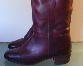 Equestrine Style Oxblood Leather Boots Size 6.5B