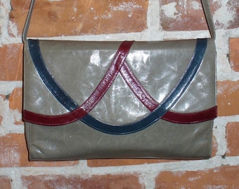 Vintage Pappagallo Grey Clutch Bag