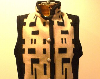 Vintage Reversible Wool Native American Vest