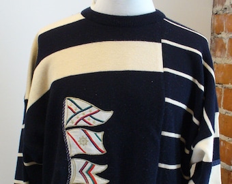 Vintage Marz Munchen West Germany Nautical Sweater