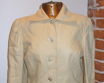 Ralph Lauren Wheat Linen Ladies Jacket Size  4