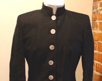 Ralph Lauren Black Linen Ladies Jacket Size  8