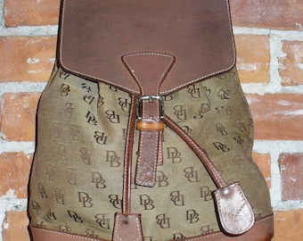 Dooney & Bourke Canvas and Leather Back Pack