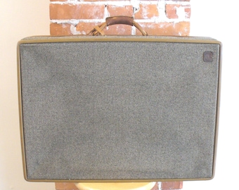 Vintage Hartmann Tweed Large Suitcase With Lock Code