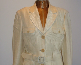 Vintage Vertigo Paris Equestrian Style Jacket Size L Made in France