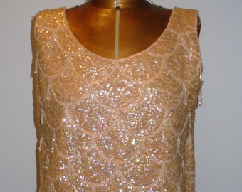 Vintage Imperial Beaded Cocktail Shell