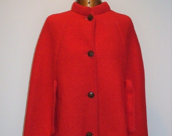 Vintage  Boiled Wool Austrian Cape Coat