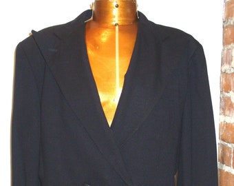 Ralph Lauren Navy Blue Double Breasted Wool  Jacket Size 10
