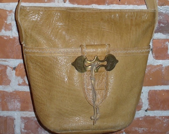 Vintage Susan Gail Made in Spain Caramel Feed Bag