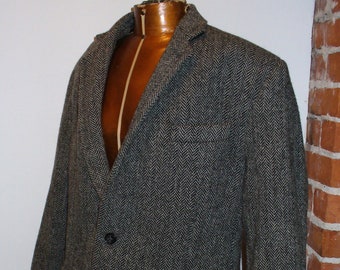 Vintage Harris Tweed Herringbone Jacket 44 R
