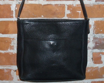 Vintage Coach Navy Blue Pebbled Leather Sonoma Shoulder Bag