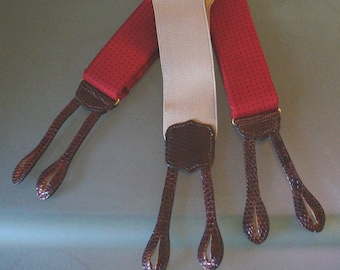 Vintage Torino Silk & Lizard Suspenders