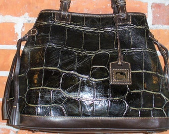 Dooney& Bourke Faux Alligator Shoulder Bag