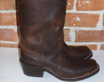 Vintage Leather Cowboy Boots 8.5 US