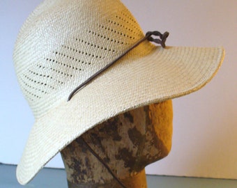 Vintage Handmade in Ecuador Straw Hat