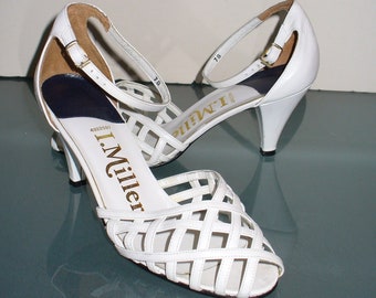 Vintage I. Miller White Cage Pumps Size 7B US