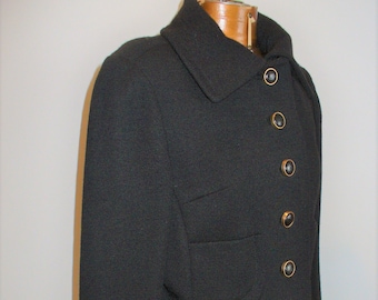 Vintage The Young Elegant Cropped Black Jacket