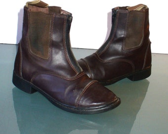 Vintage Child's  Zipper Front Paddock Chelsea Boots Size 12 Girls US