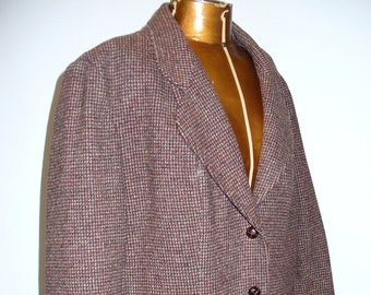 Vintage Tweed Checked Equestrian Jacket