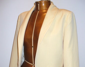 Guy Laroche Diffusion Cropped Wool Jacket Size 38